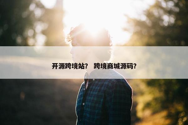 开源跨境站？ 跨境商城源码？