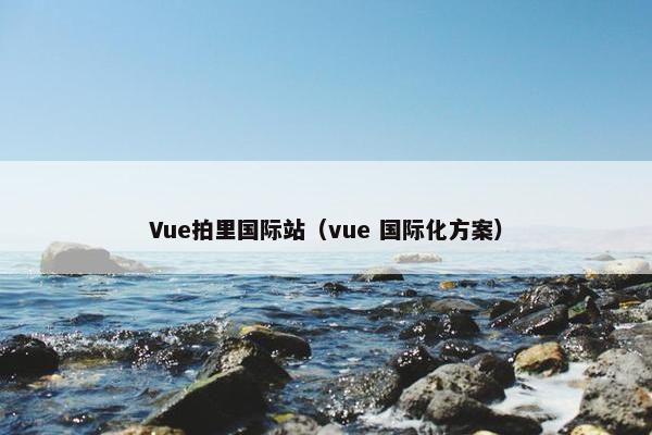 Vue拍里国际站（vue 国际化方案）
