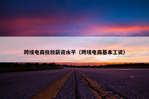 跨境电商投放薪资水平（跨境电商基本工资）