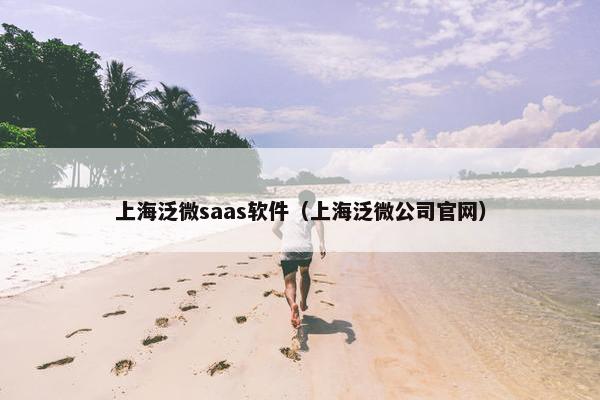 上海泛微saas软件（上海泛微公司官网）