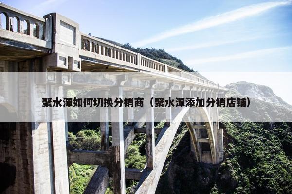 聚水潭如何切换分销商（聚水潭添加分销店铺）