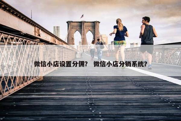 微信小店设置分佣？ 微信小店分销系统？