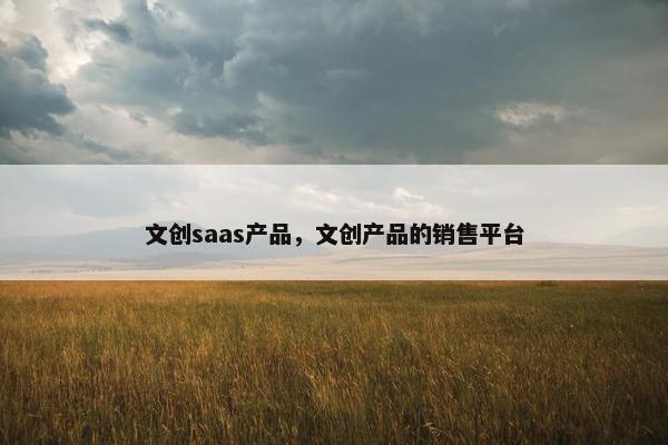 文创saas产品，文创产品的销售平台