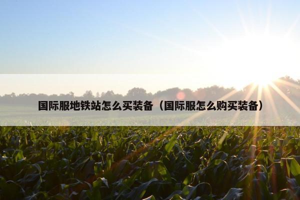 国际服地铁站怎么买装备（国际服怎么购买装备）