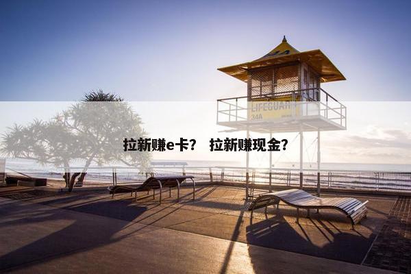 拉新赚e卡？ 拉新赚现金？