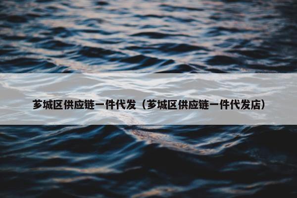 芗城区供应链一件代发（芗城区供应链一件代发店）