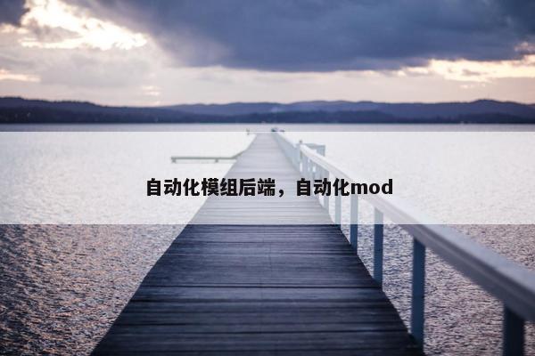 自动化模组后端，自动化mod