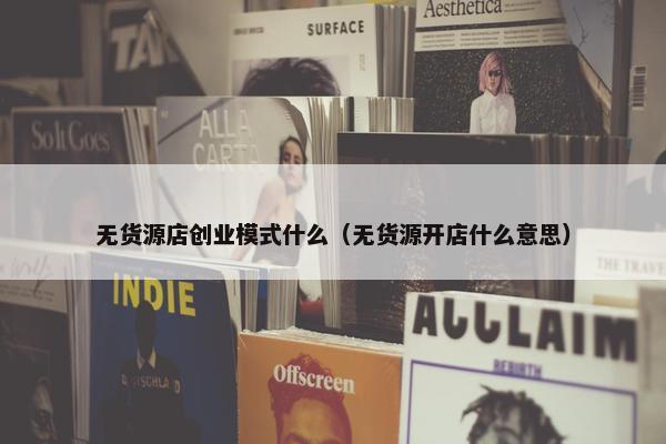 无货源店创业模式什么（无货源开店什么意思）