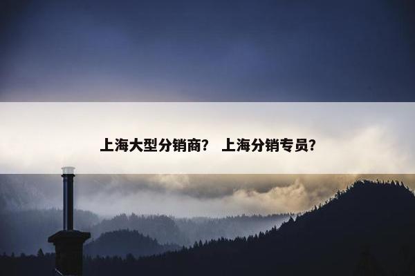 上海大型分销商？ 上海分销专员？
