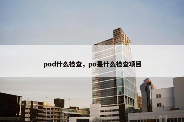 pod什么检查，po是什么检查项目