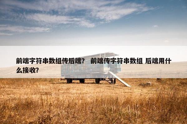 前端字符串数组传后端？ 前端传字符串数组 后端用什么接收？