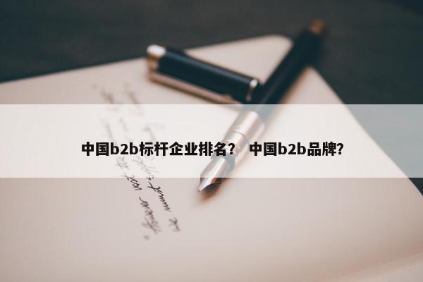 中国b2b标杆企业排名？ 中国b2b品牌？