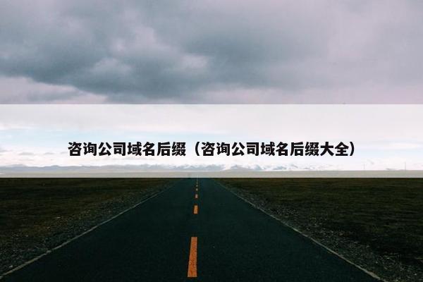 咨询公司域名后缀（咨询公司域名后缀大全）