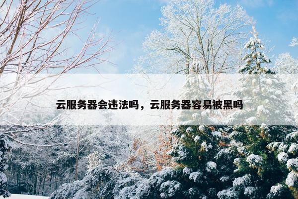 云服务器会违法吗，云服务器容易被黑吗