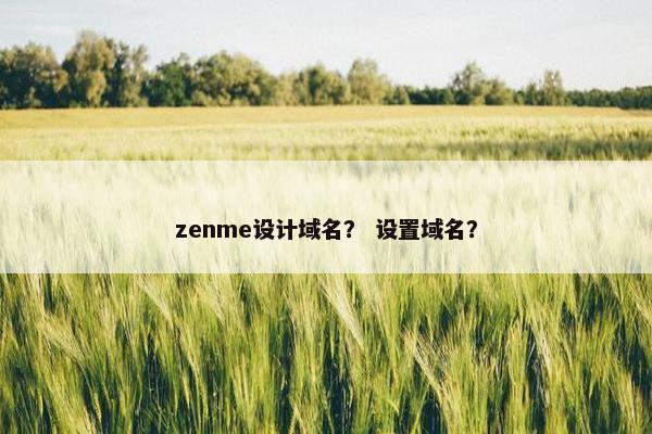 zenme设计域名？ 设置域名？