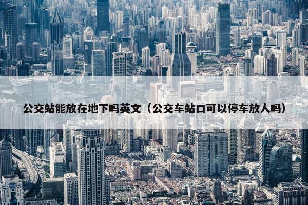 公交站能放在地下吗英文（公交车站口可以停车放人吗）