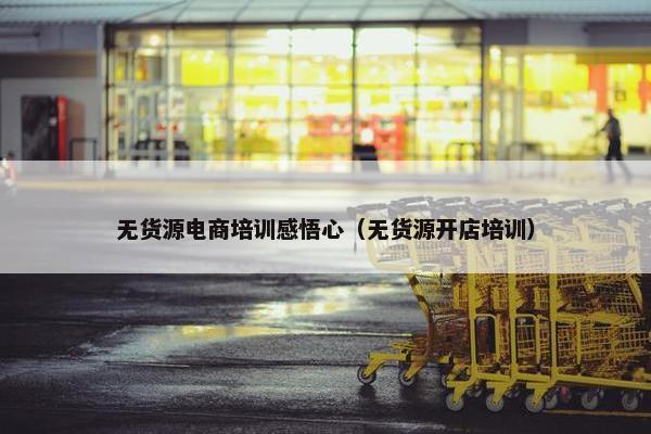 无货源电商培训感悟心（无货源开店培训）