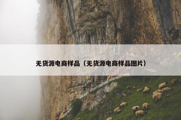 无货源电商样品（无货源电商样品图片）