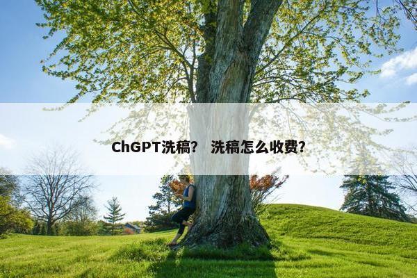 ChGPT洗稿？ 洗稿怎么收费？