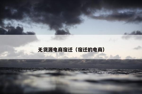 无货源电商宿迁（宿迁的电商）