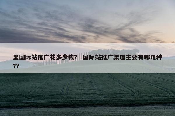 里国际站推广花多少钱？ 国际站推广渠道主要有哪几种?？