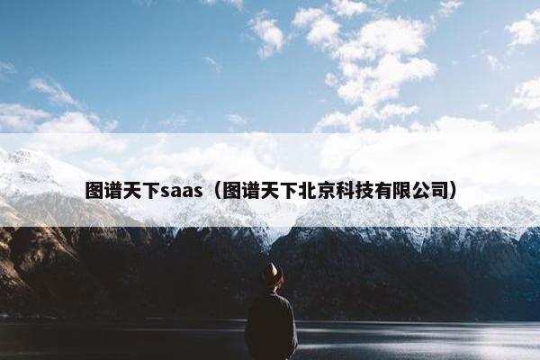 图谱天下saas（图谱天下北京科技有限公司）