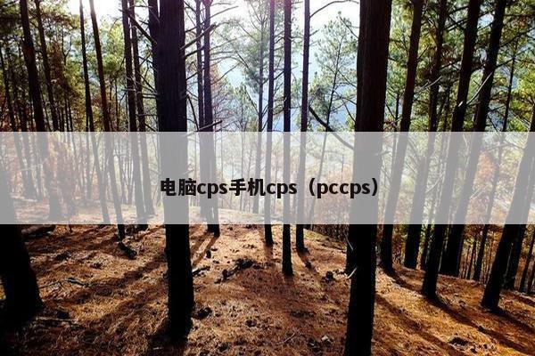 电脑cps手机cps（pccps）