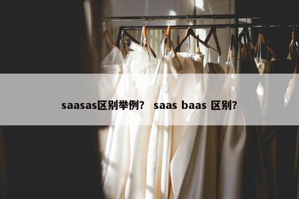 saasas区别举例？ saas baas 区别？