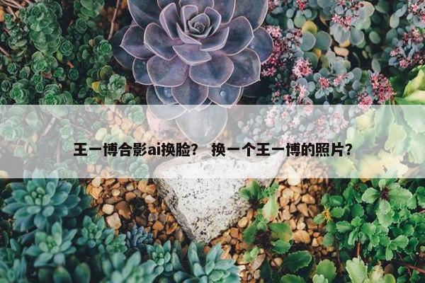 王一博合影ai换脸？ 换一个王一博的照片？