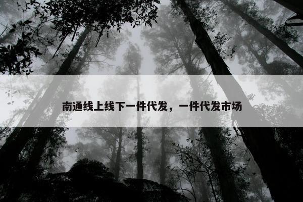 南通线上线下一件代发，一件代发市场
