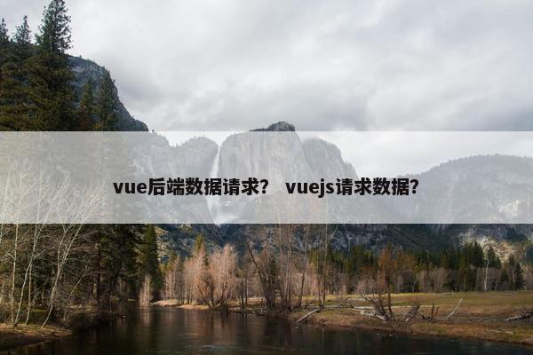 vue后端数据请求？ vuejs请求数据？