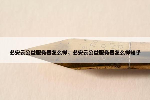 必安云公益服务器怎么样，必安云公益服务器怎么样知乎