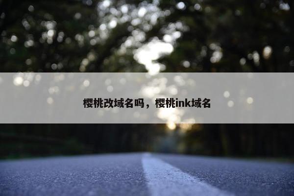 樱桃改域名吗，樱桃ink域名