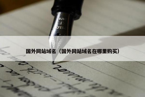 国外网站域名（国外网站域名在哪里购买）