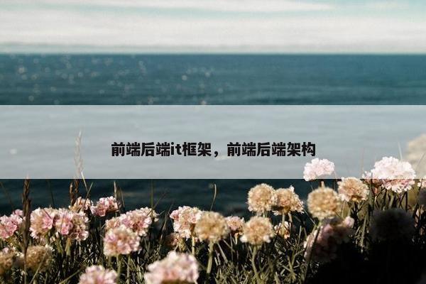 前端后端it框架，前端后端架构