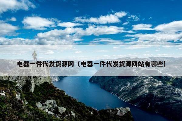 电器一件代发货源网（电器一件代发货源网站有哪些）
