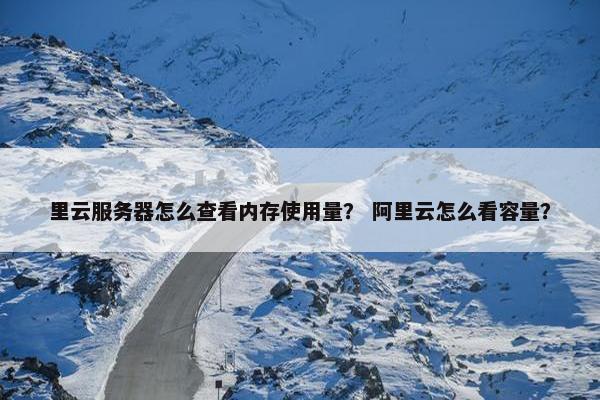 里云服务器怎么查看内存使用量？ 阿里云怎么看容量？