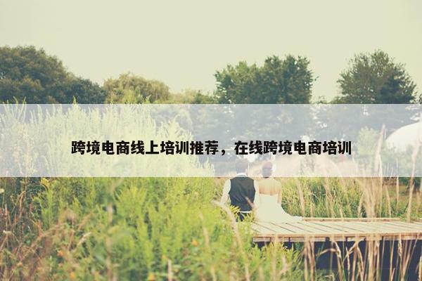 跨境电商线上培训推荐，在线跨境电商培训