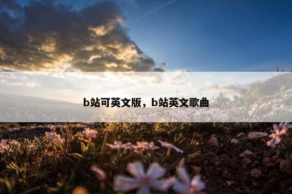 b站可英文版，b站英文歌曲