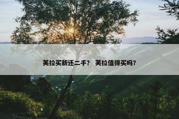 芙拉买新还二手？ 芙拉值得买吗？