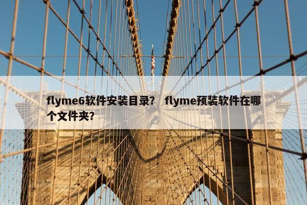 flyme6软件安装目录？ flyme预装软件在哪个文件夹？
