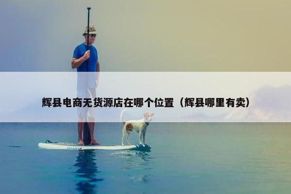 辉县电商无货源店在哪个位置（辉县哪里有卖）