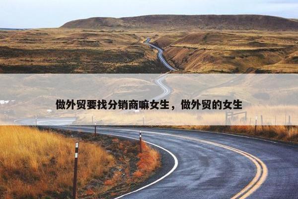 做外贸要找分销商嘛女生，做外贸的女生