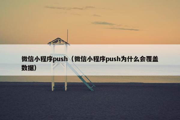 微信小程序push（微信小程序push为什么会覆盖数据）