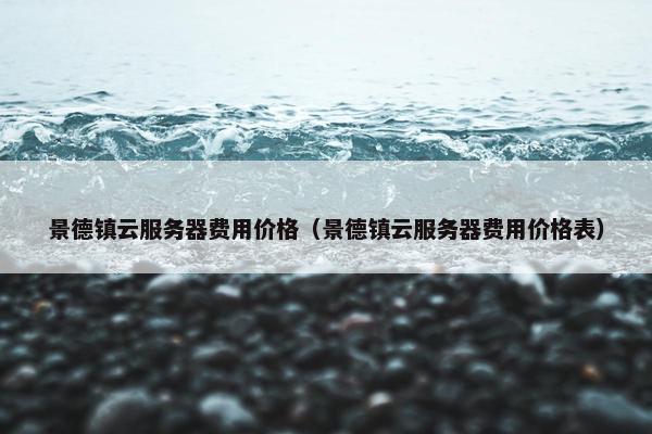 景德镇云服务器费用价格（景德镇云服务器费用价格表）