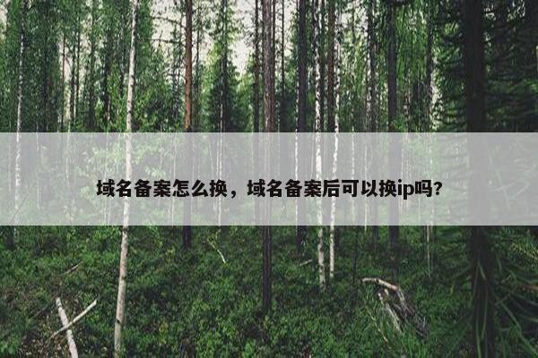 域名备案怎么换，域名备案后可以换ip吗?
