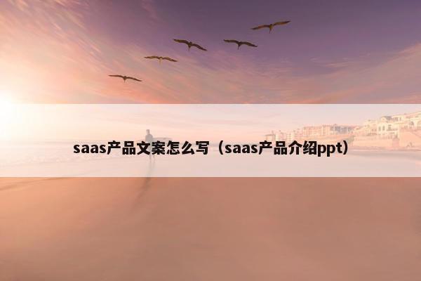 saas产品文案怎么写（saas产品介绍ppt）