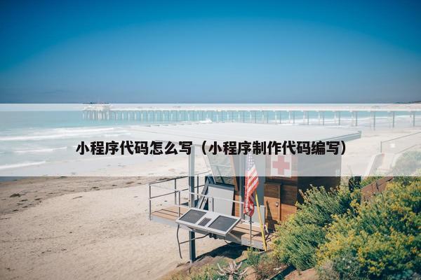 小程序代码怎么写（小程序制作代码编写）