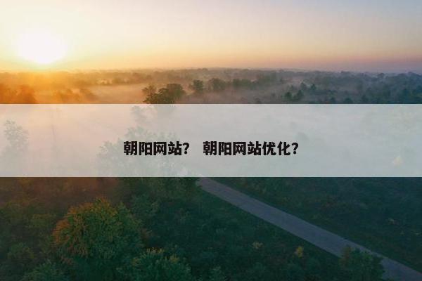 朝阳网站？ 朝阳网站优化？