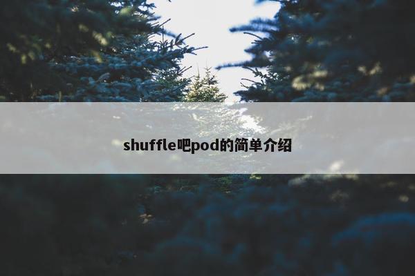 shuffle吧pod的简单介绍